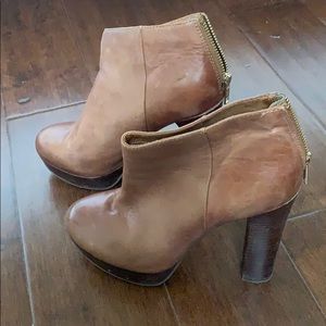 Brown Leather Aldo Booties